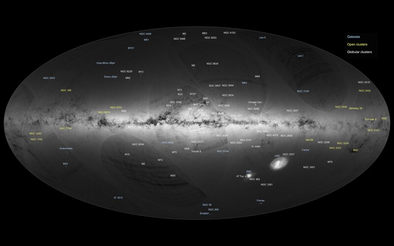 Milky Way Galaxy Map — Black