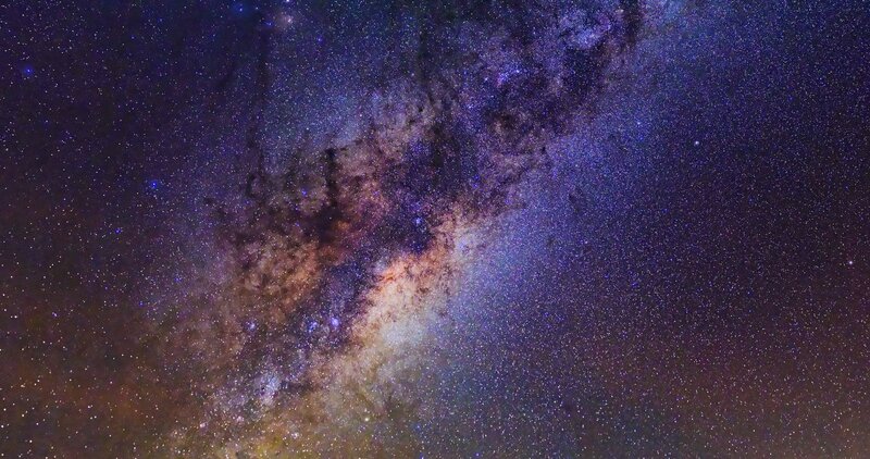 Milky Way Galaxy — Purple, Serene, Night, Photograph, Stars, Nebula