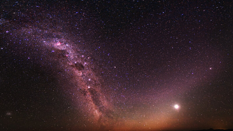 Milky Way Galaxy — Purple, Serene, Night
