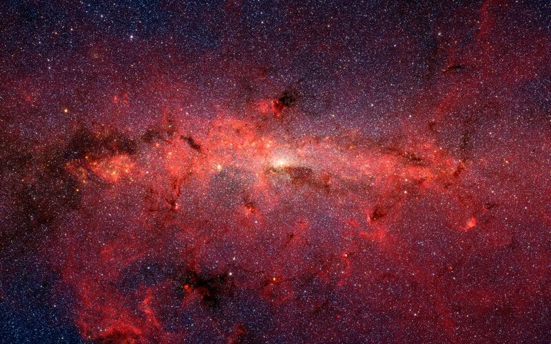 Milky Way Galaxy — Red, Cosmic