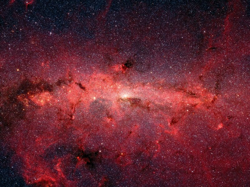 Milky Way Galaxy — Red, Dramatic, Night