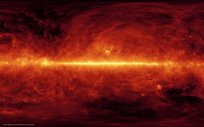 Milky Way Galaxy — Red, Dramatic