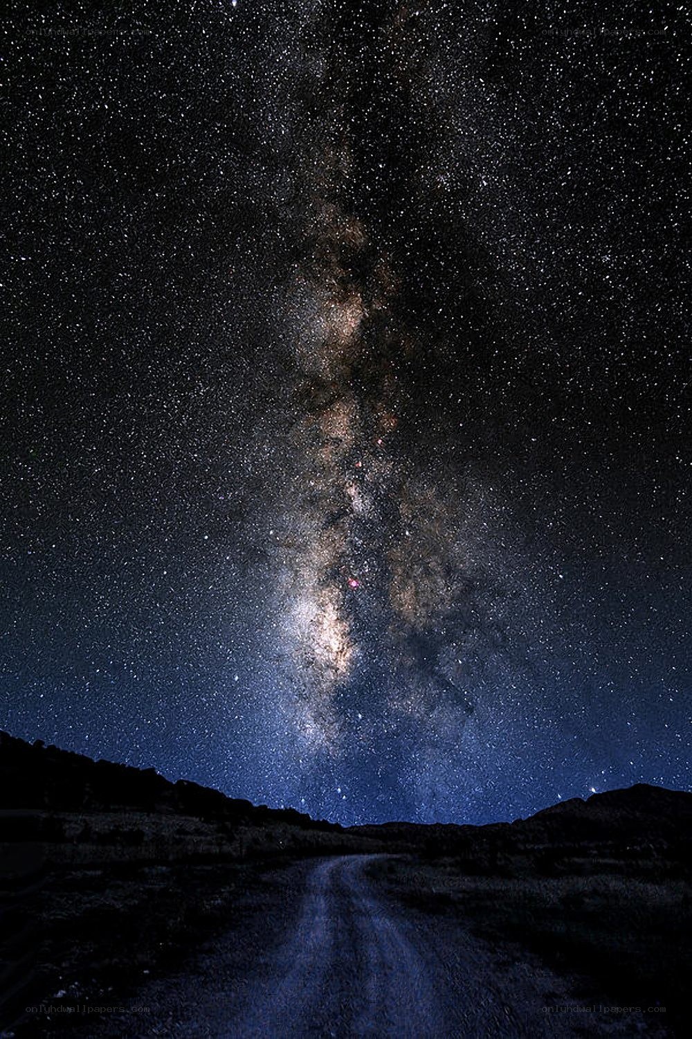 Milky Way over a dirt road