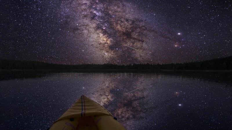 Milky Way over a lake
