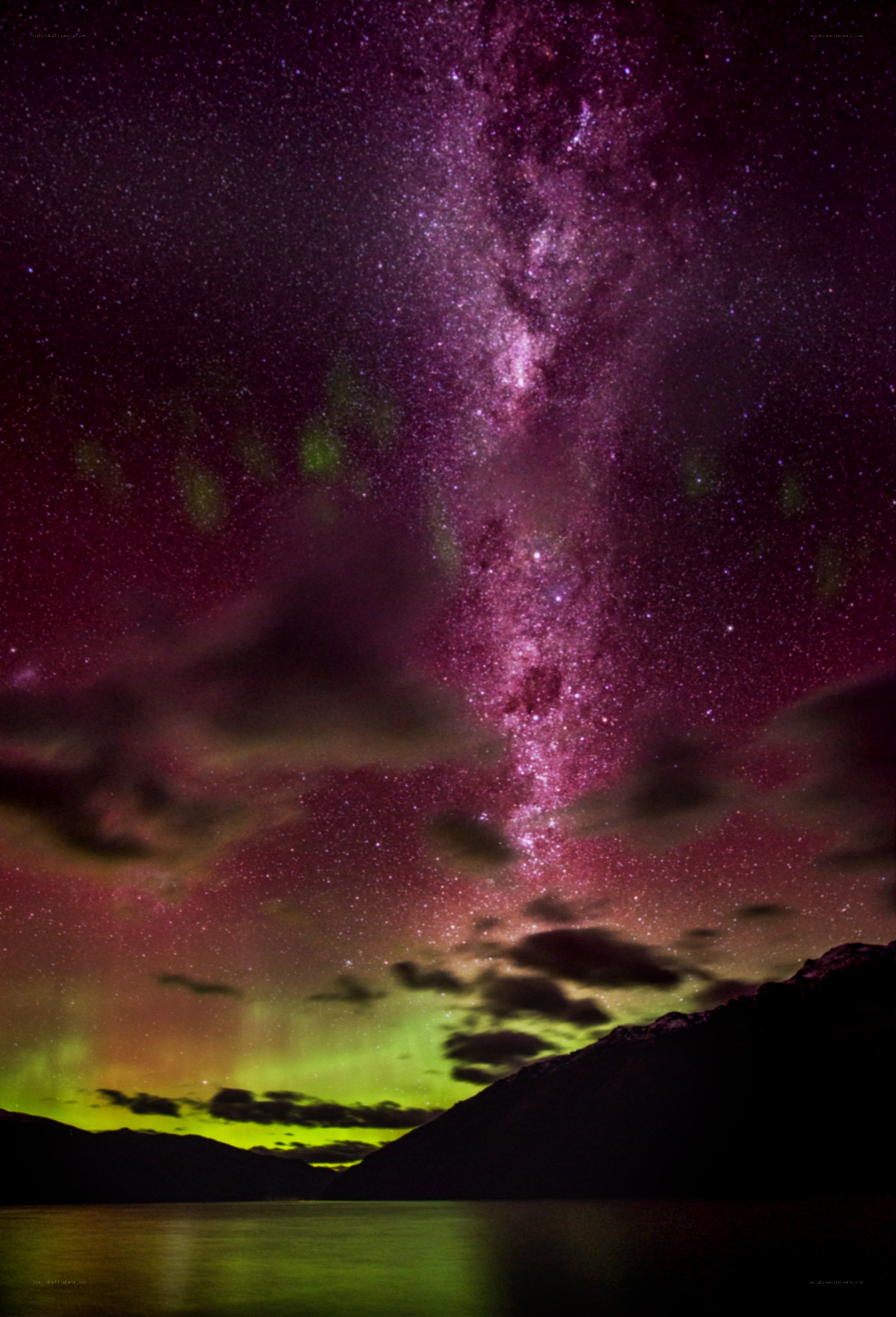 Milky Way over a lake