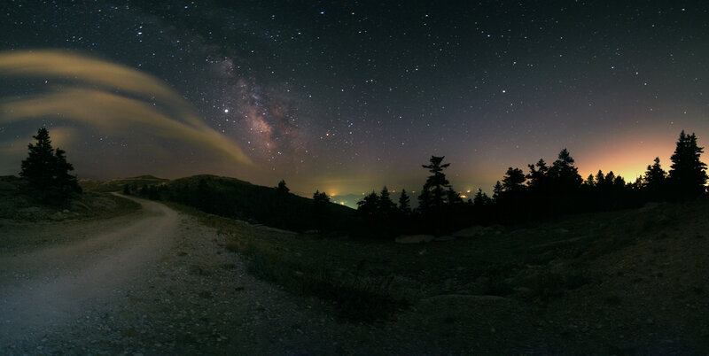Milky Way over a mountain path