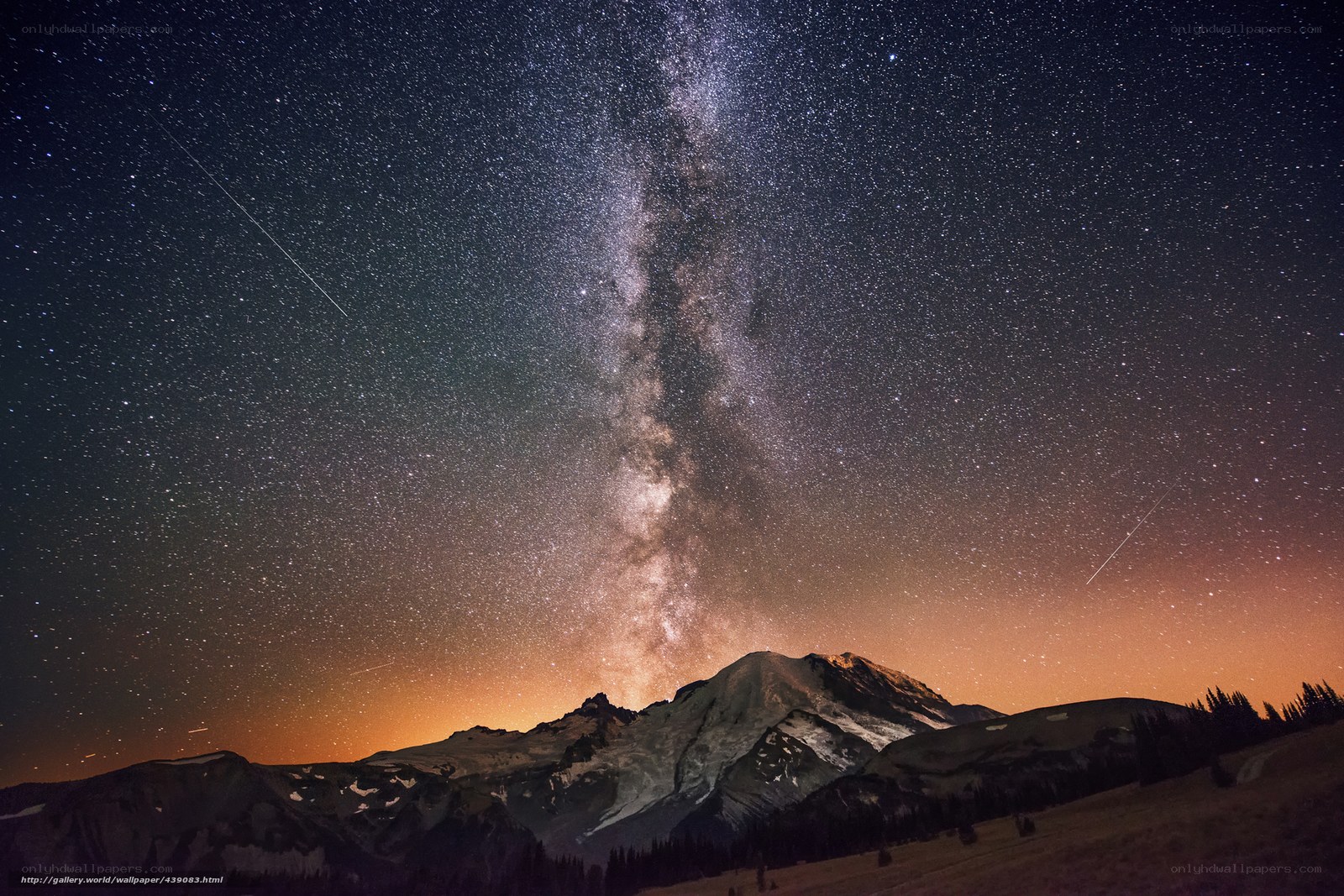 Milky Way over a mountain