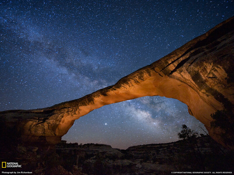 Milky Way over a natural arch