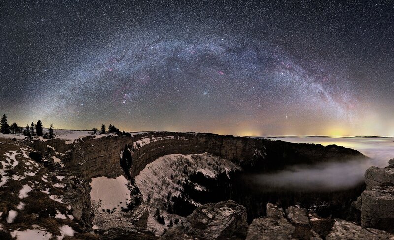 Milky Way over Canyon — Black