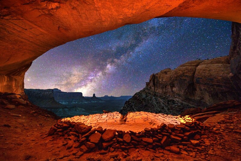 Milky Way over Canyon — Orange