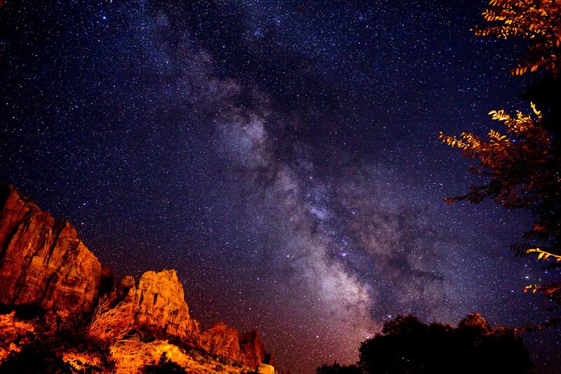 Milky Way over Cliffs