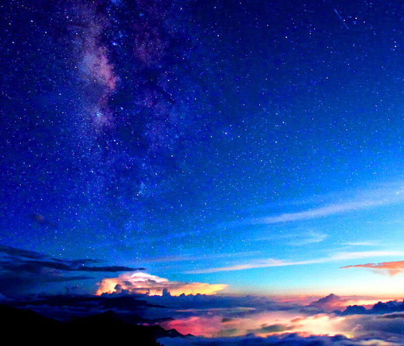 Milky Way over Clouds — Blue