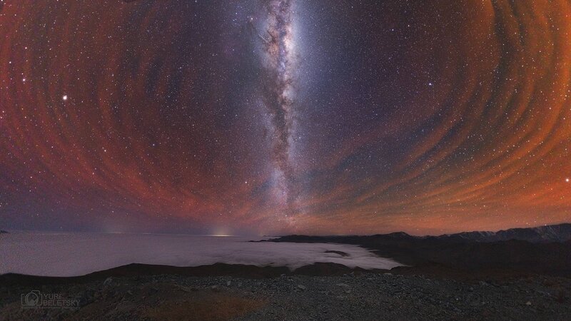 Milky Way over Clouds — Purple