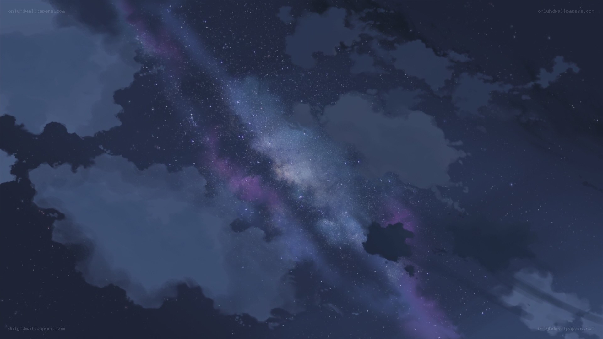 Milky Way over clouds