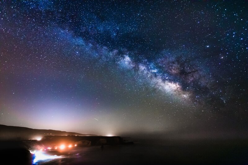 Milky Way over Coastline