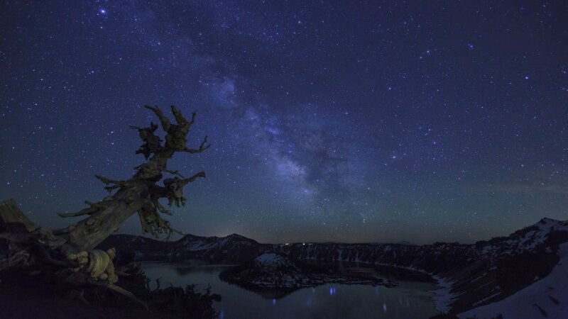Milky Way over Crater Lake