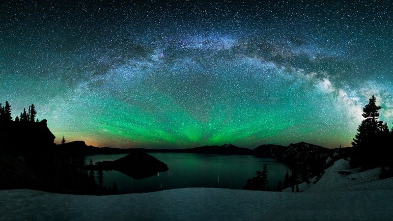 Milky Way over Crater Lake