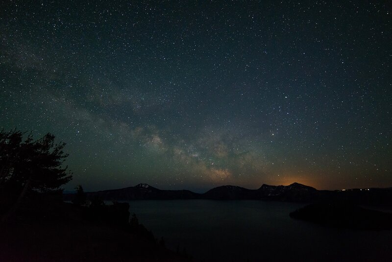 Milky Way over Crater Lake — Black