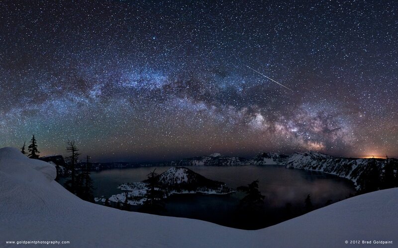 Milky Way over Crater Lake — Blue