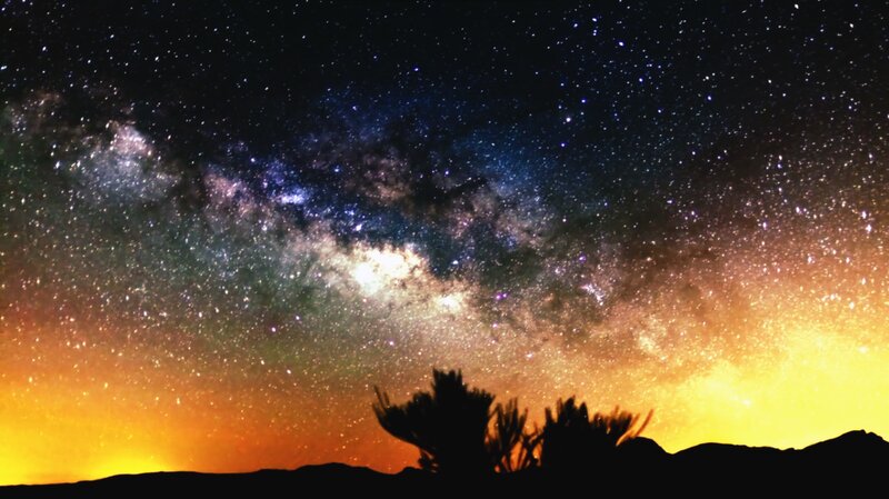 Milky Way over Desert — Black, Dramatic