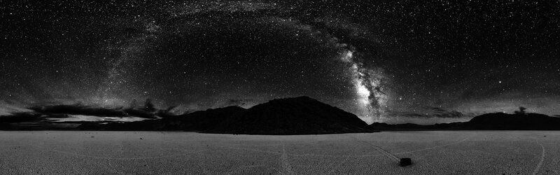 Milky Way over Desert — Black, Serene, Night