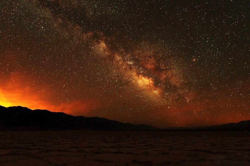 Milky Way over Desert — Black