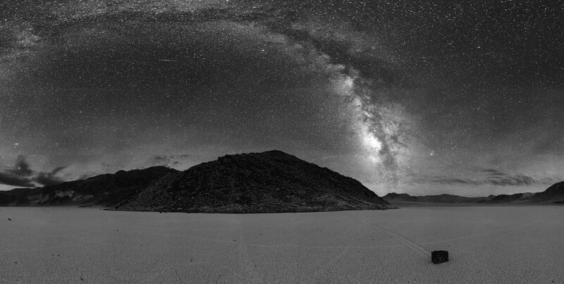 Milky Way over desert landscape
