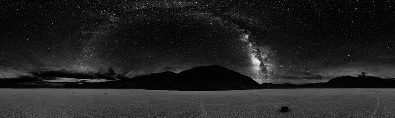 Milky Way over desert landscape