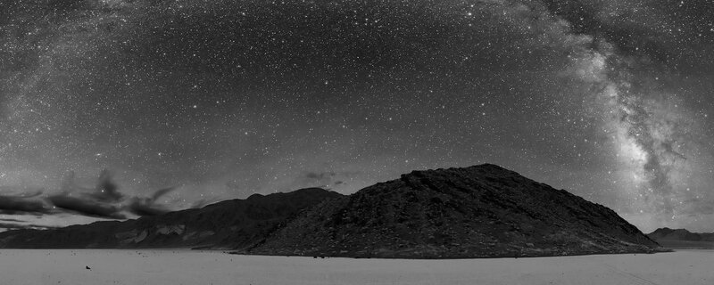 Milky Way over desert mountains