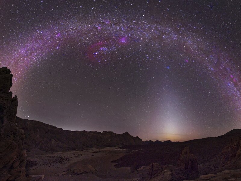 Milky Way over Desert — Purple, Serene