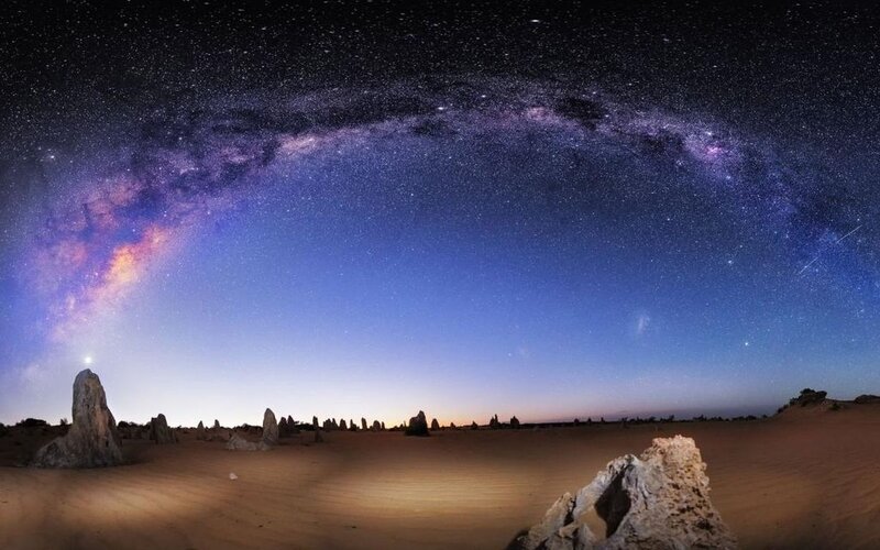 Milky Way over Desert — Purple