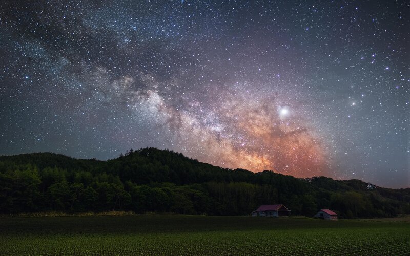 Milky Way over Farm