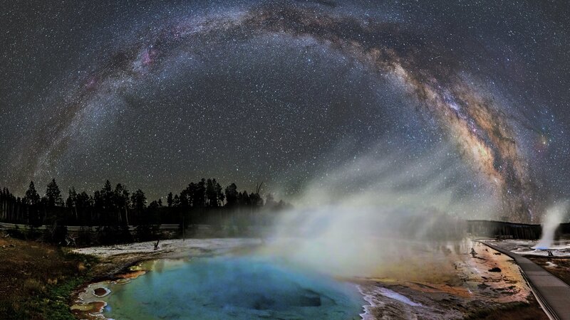 Milky Way over Geysers