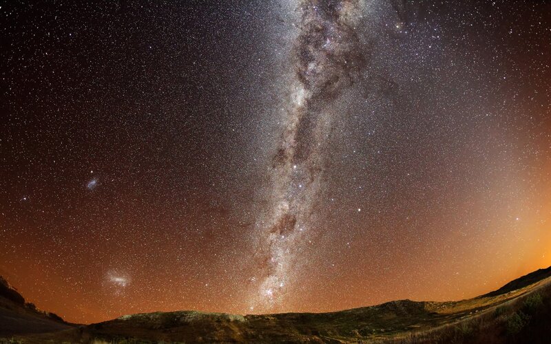 Milky Way over Hills — Black