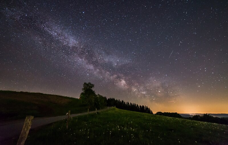 Milky Way over Hillside