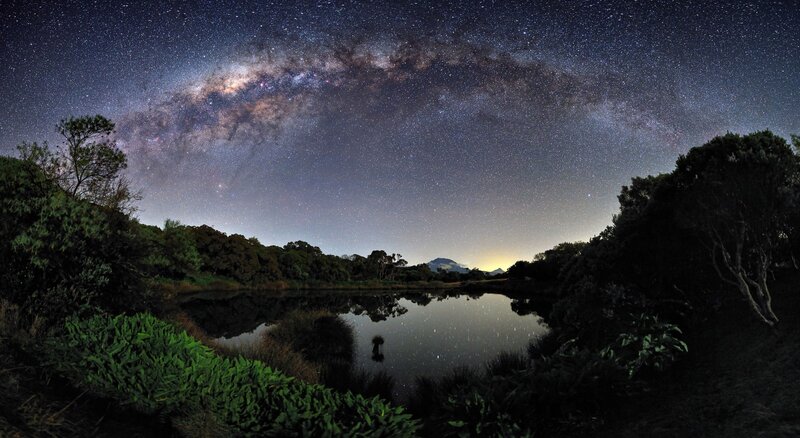 Milky Way over Lake — Black