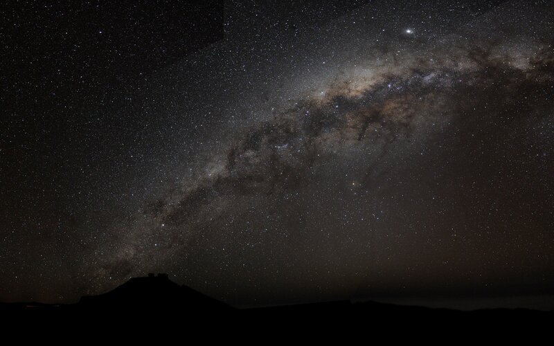 Milky Way over Mountain — Black