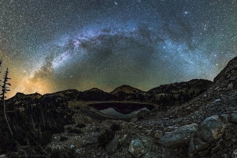 Milky Way over Mountain Lake — Blue, Serene