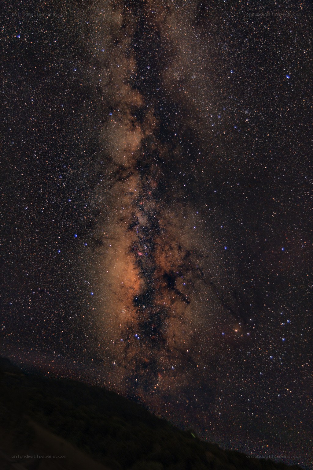 Milky Way over mountain landscape