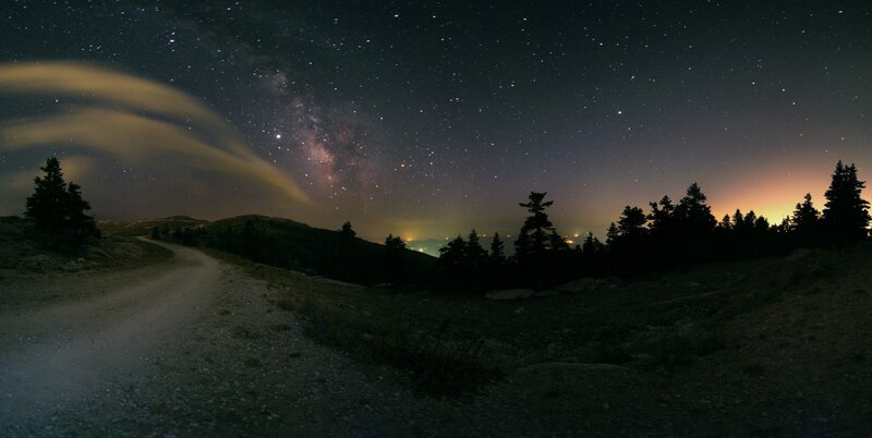Milky Way over Mountain Road — Black