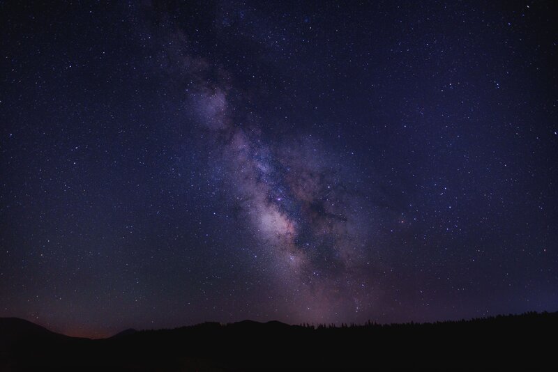 Milky Way over mountains