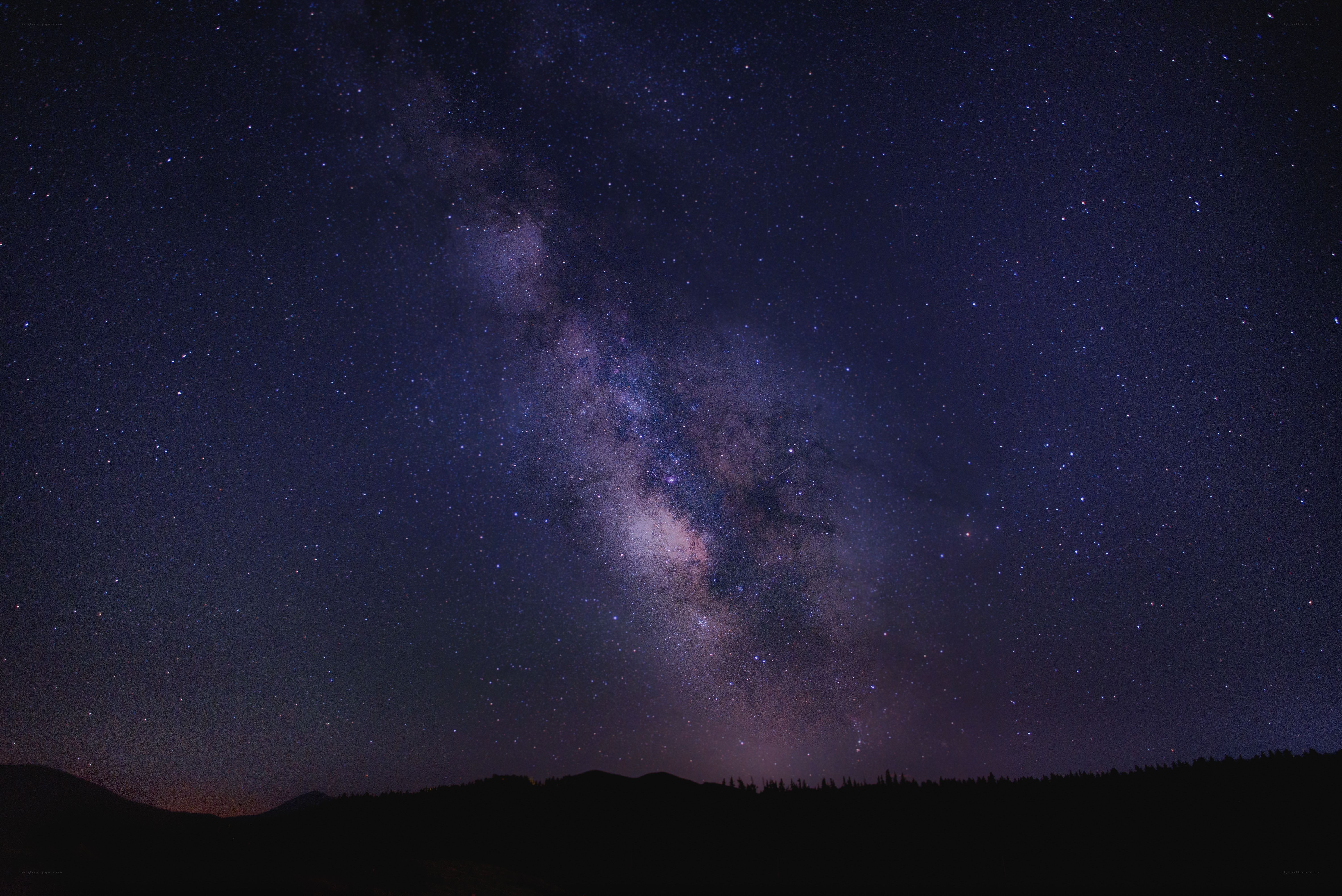 Milky Way over mountains