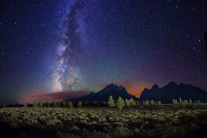 Milky Way over Mountains — Night