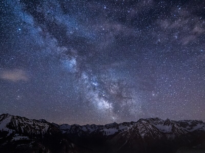 Milky Way over Mountains — Photograph