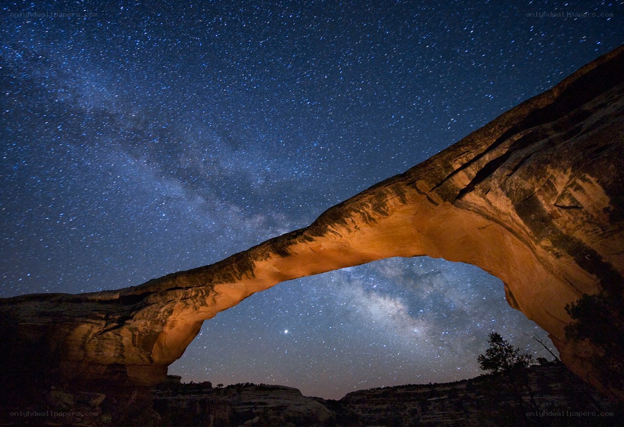 Milky Way over natural arch