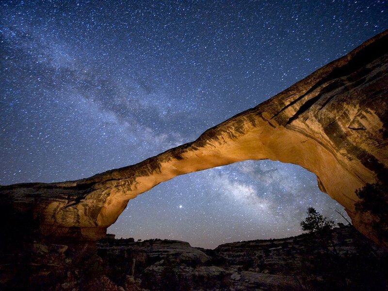Milky Way over natural arch
