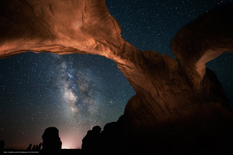 Milky Way over natural arch