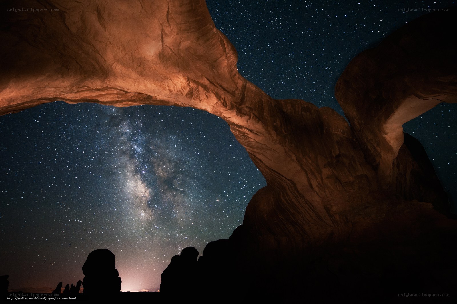 Milky Way over natural arch
