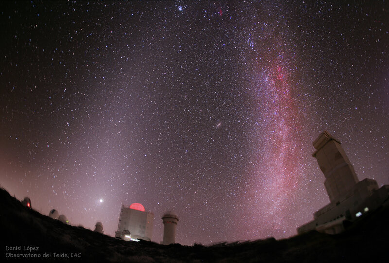 Milky Way over observatory