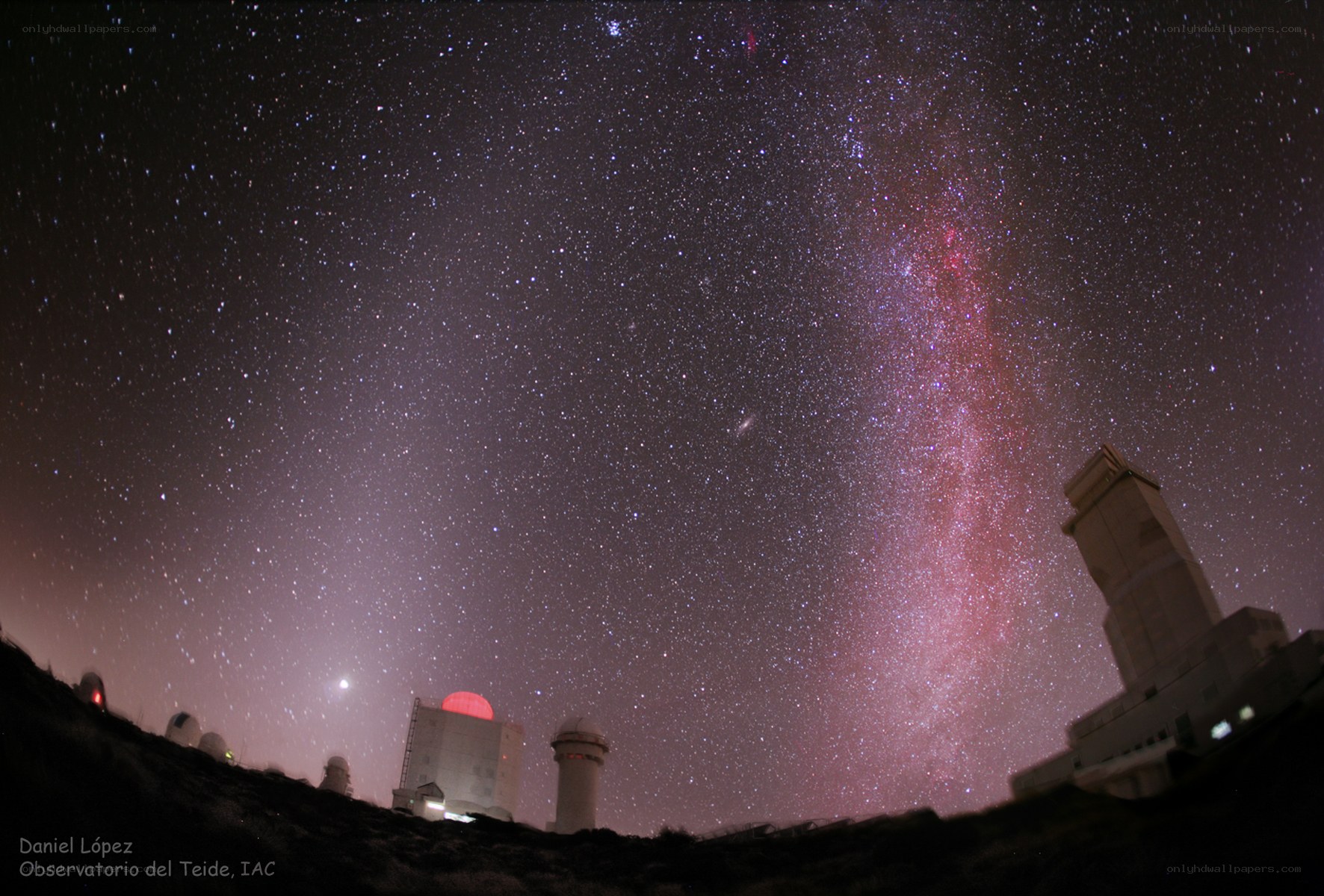 Milky Way over observatory